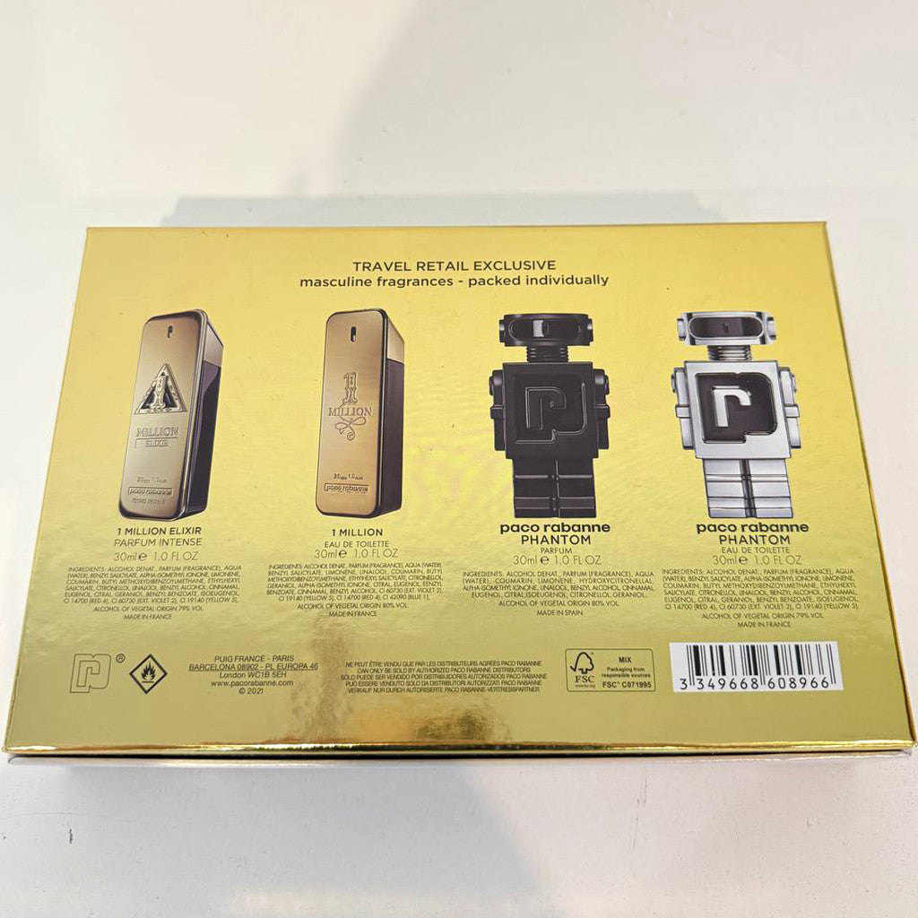 % Paco 4in1 Travel Retail Exclusive 4x30ml Perfume Set