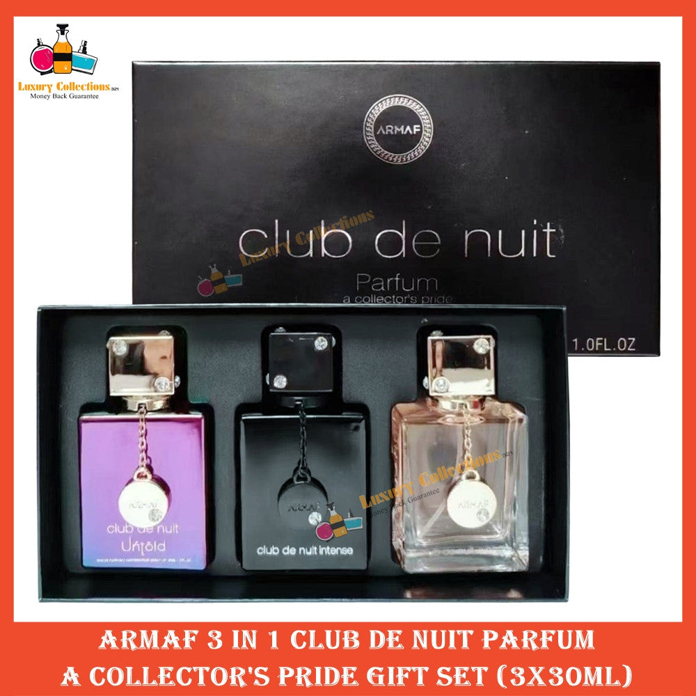 % Armaf 3in1 Club de Nuit Parfum a Collectors Pride Gift Set 3x30ml