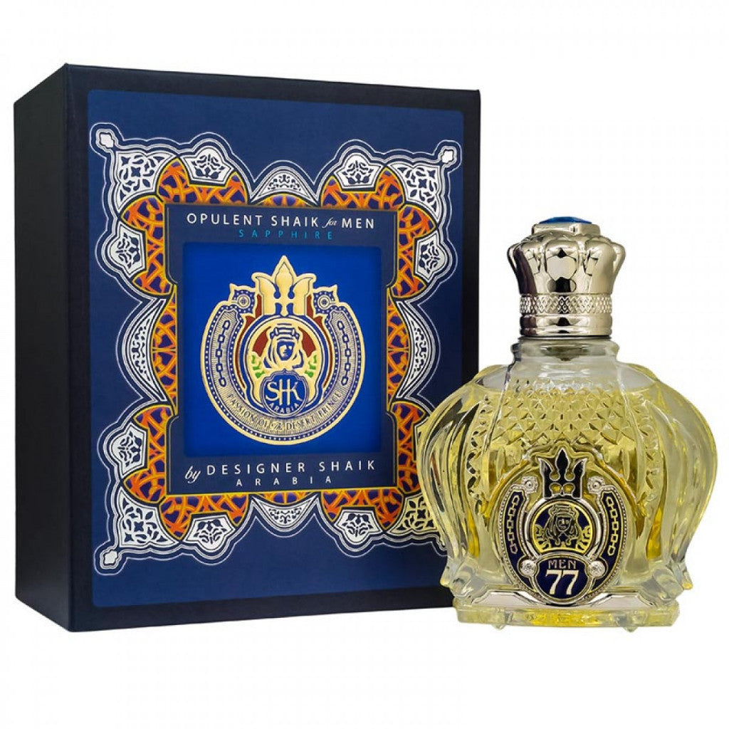 % Opulent Shaik Classic No 77 for Men Sapphire Parfum 100ml