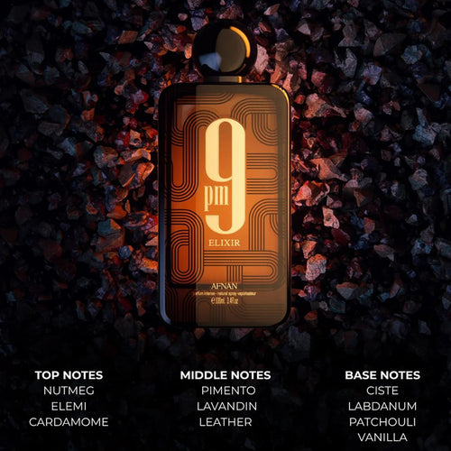 % Afnan 9PM Elixir Parfum Intense 100ml for Men & Women