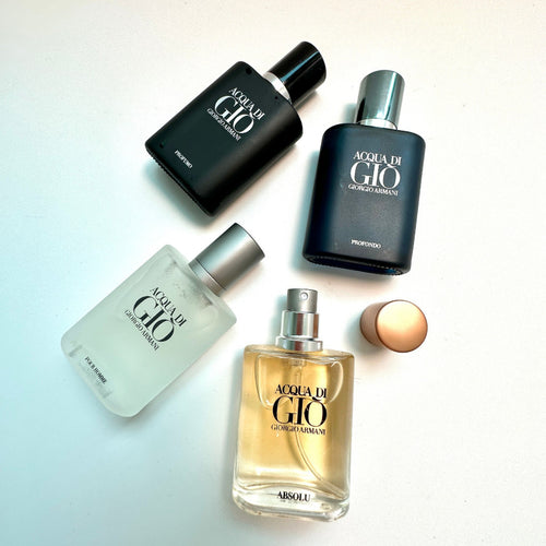 % Anrami Aqcua Di G!o 4in1 Perfume Gift Set 4x30ml for Men Red Box