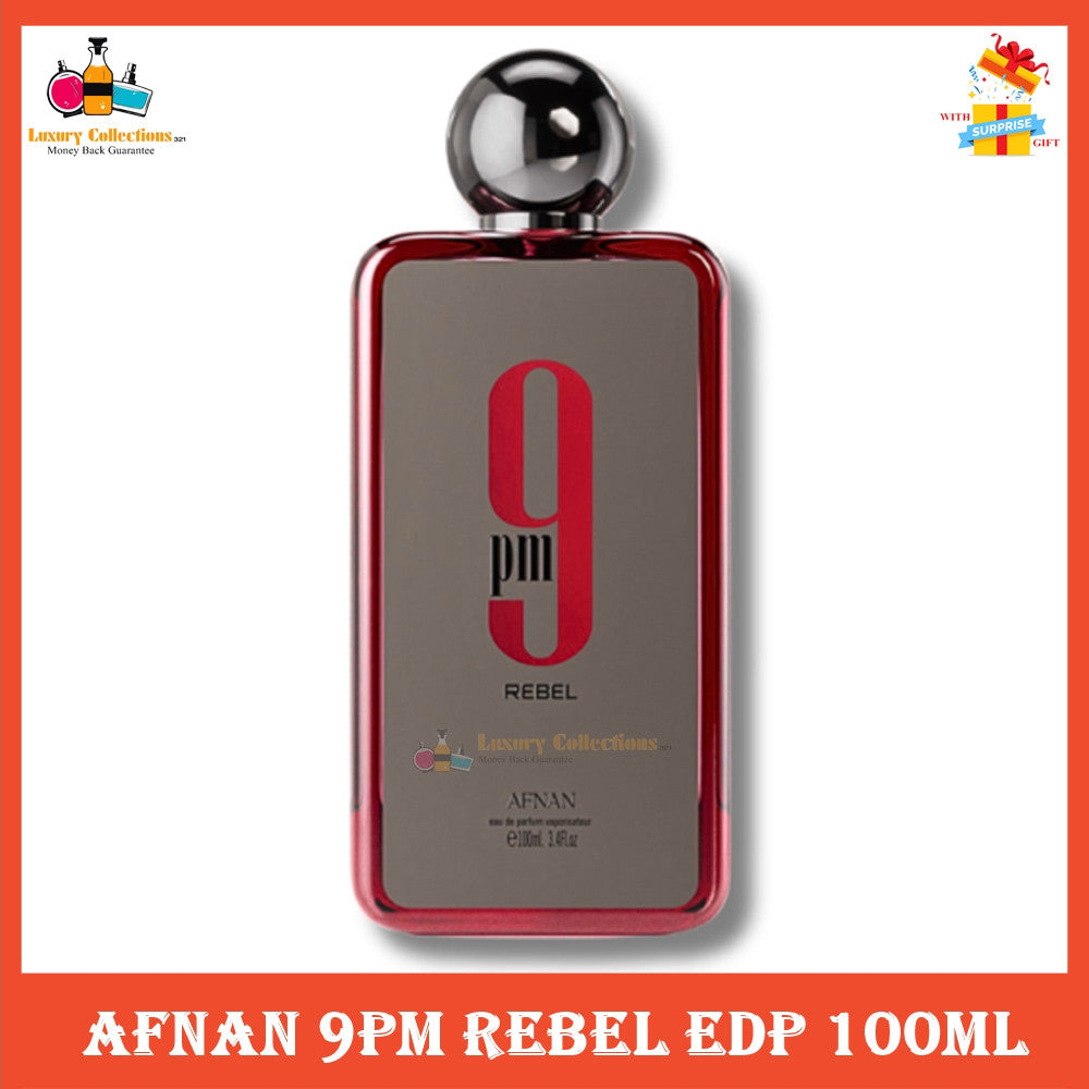 % Afnan 9pm Rebel Eau de Parfum 100ml for Men & Women