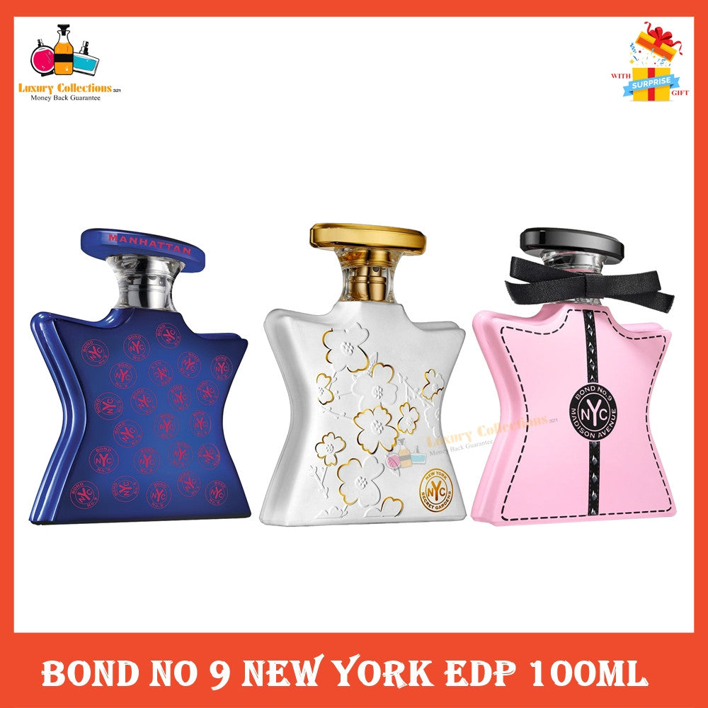 % Bond No 9 New York Musk / Madison Avenue / Nights / Number One / Manhattan / Secret Gardens / Flowers EDP 100ml