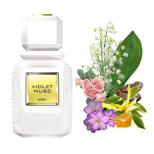 % Ajmal Amber Musc / Violet Musc / Cashmere Musk Eau de Parfum 100ml for Men & Women