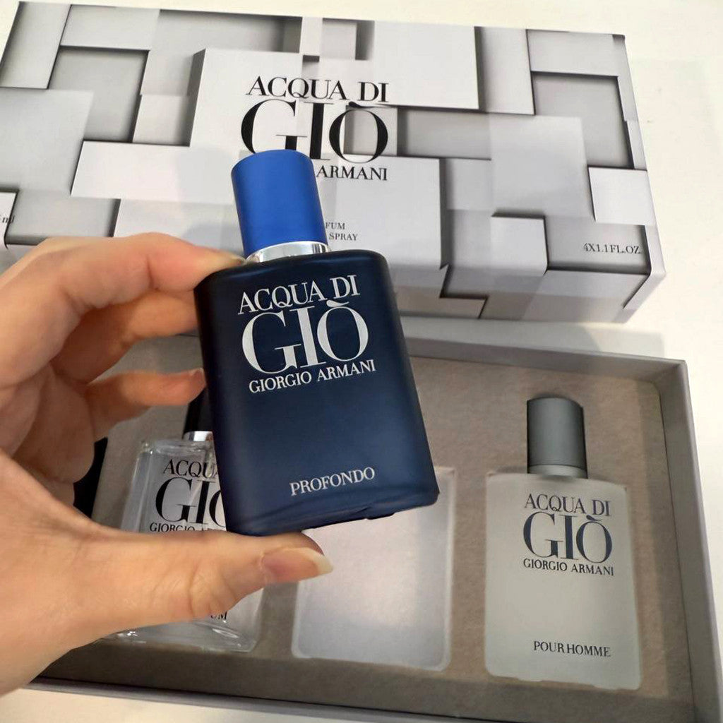 % Geo Amrane EDP 4in1 Men Perfume Gift Set 4x35ml (Grey Box)