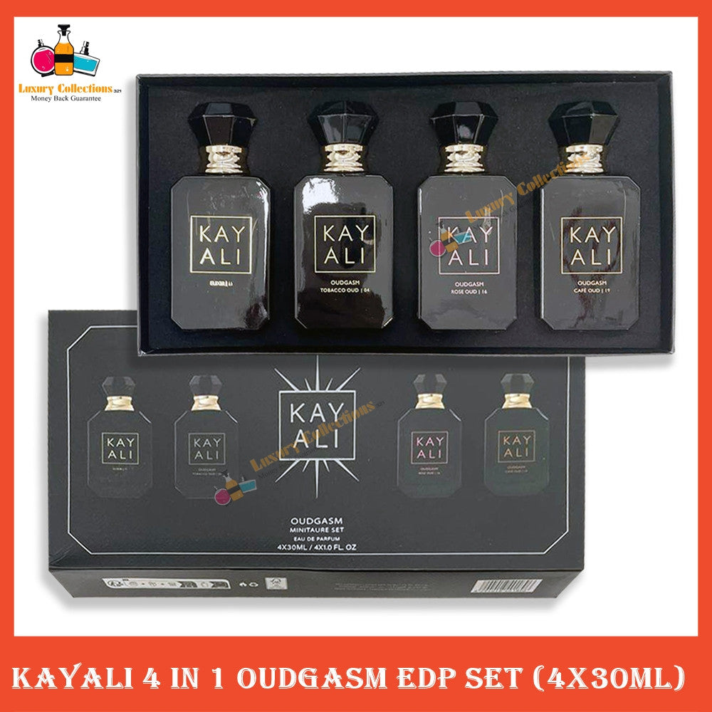 % Kayali 4in1 Oudgasm EDP Gift Set 4x30ml (Black Box)