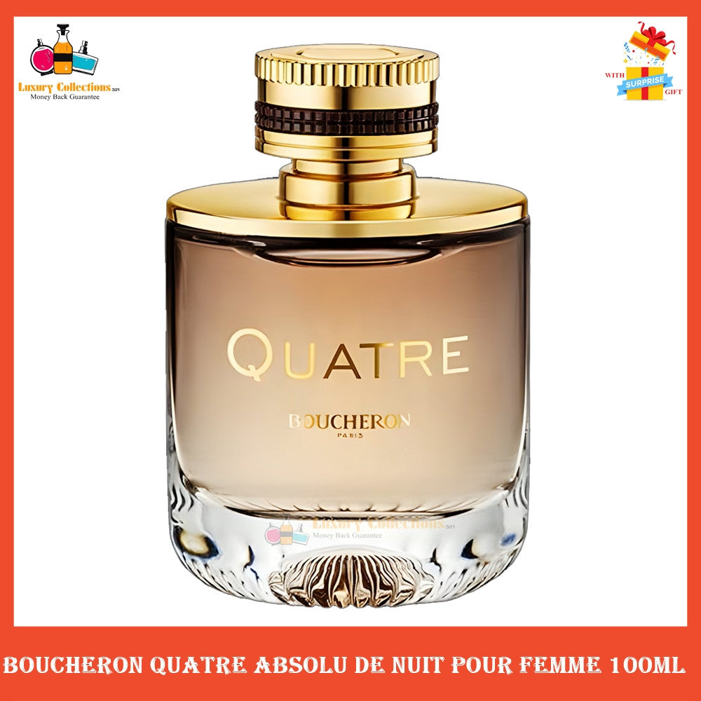% Boucheron Quatre Absolu de Nuit EDP Pour Femme 100ml Perfume for Women