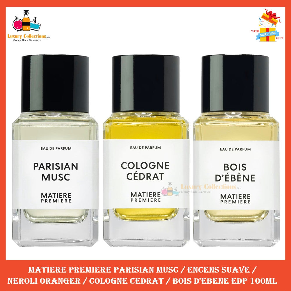 % Matiere Premiere Parisian Musc / Encens Suave / Neroli Oranger / Cologne Cedrat / Bois d'Ebene EDP 100ml Perfume