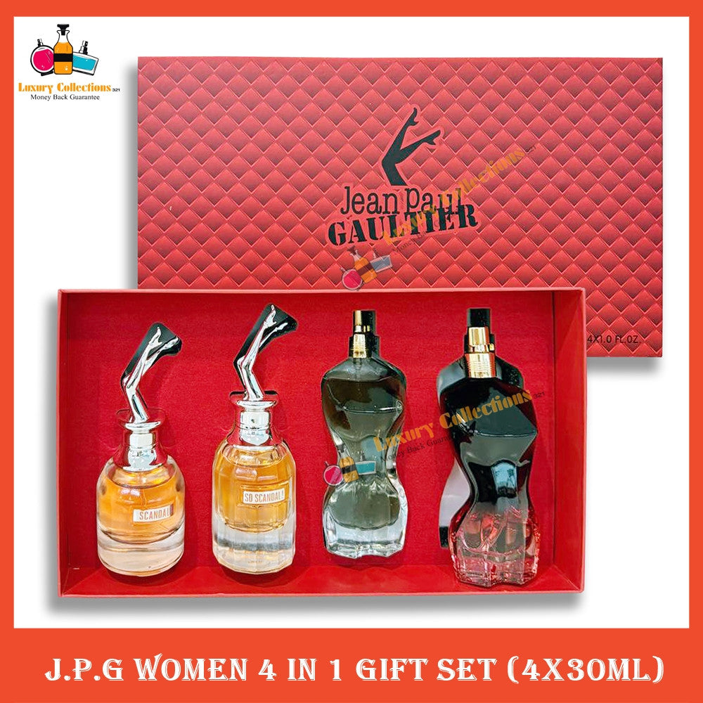 % J.P.G Women 4in1 Perfume Gift Set 4x30ml (Red Box)