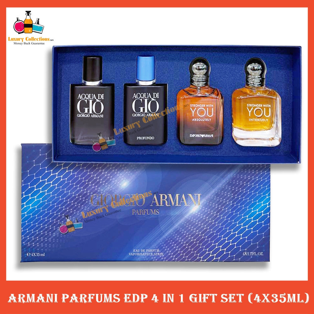 % Ernami Parfums EDP 4in1 Perfume Gift Set 4x35ml (Blue Box)