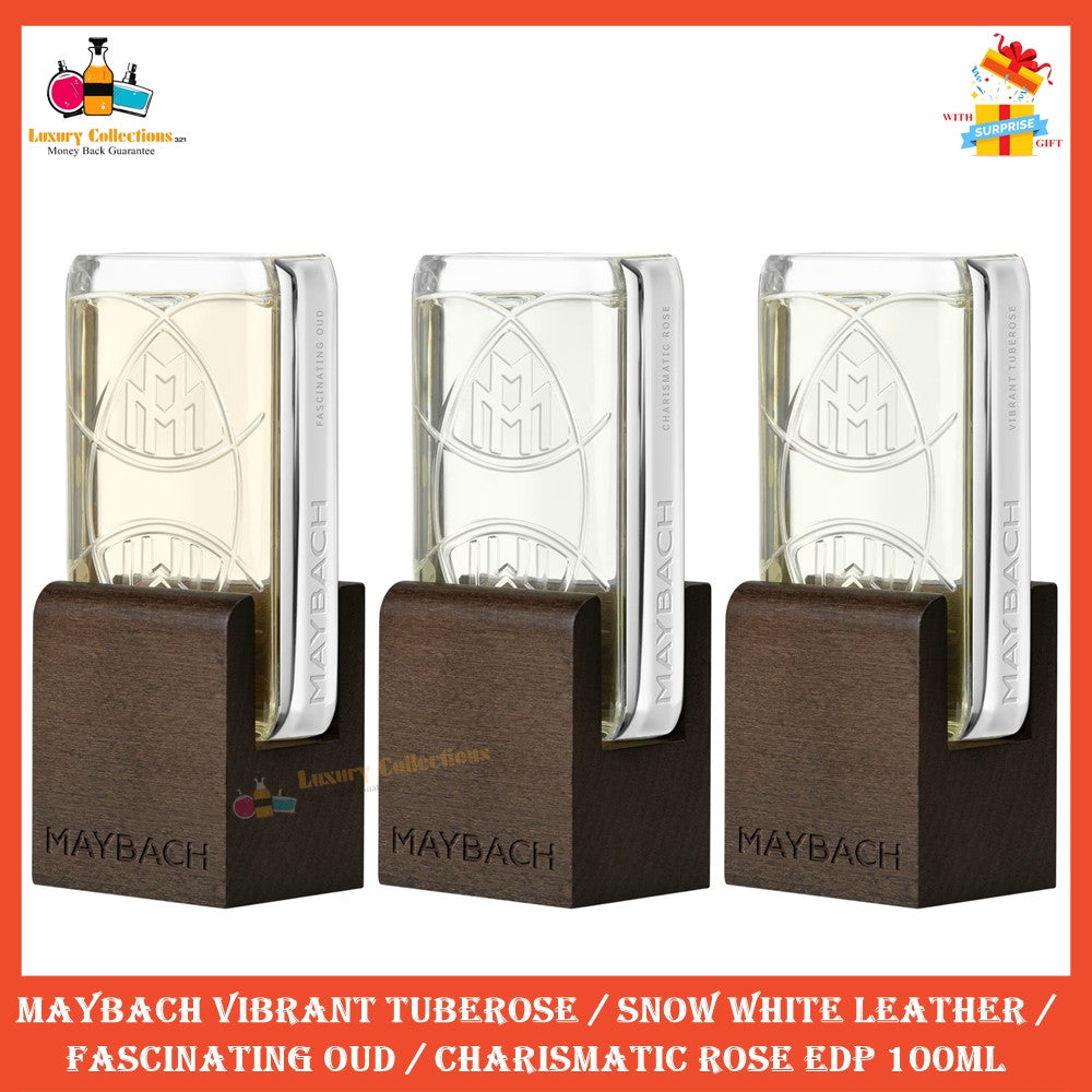 % Maybach Vibrant Tuberose / Snow White Leather / Fascinating Oud / Charismatic Rose EDP 100ml Perfume