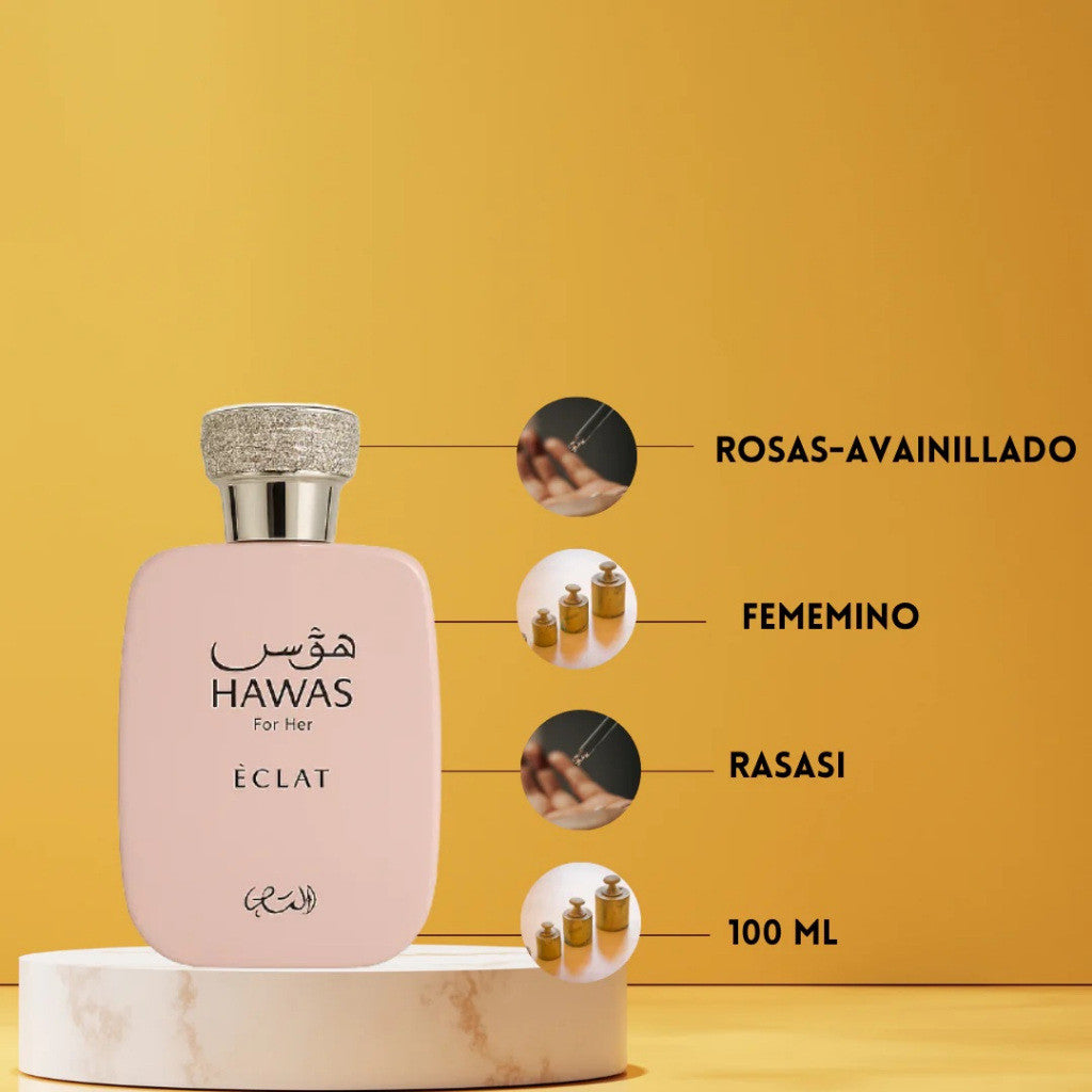 % Rasasi Hawas Eclat for Her Eau de Parfum 100ml