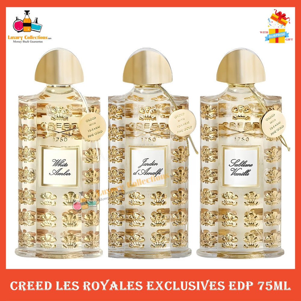 %Card Les Royales Exclusives EDP 75ml Spice and Wood/ Pure White Cologne/ Jardin d’Amalfi /White Amber/ Sublime Vanille