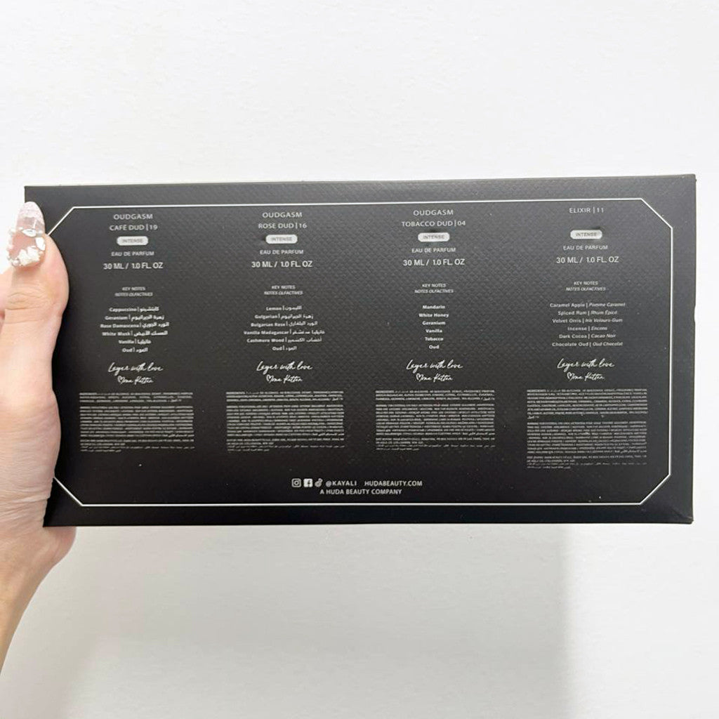 % Kayali 4in1 Oudgasm EDP Gift Set 4x30ml (Black Box)