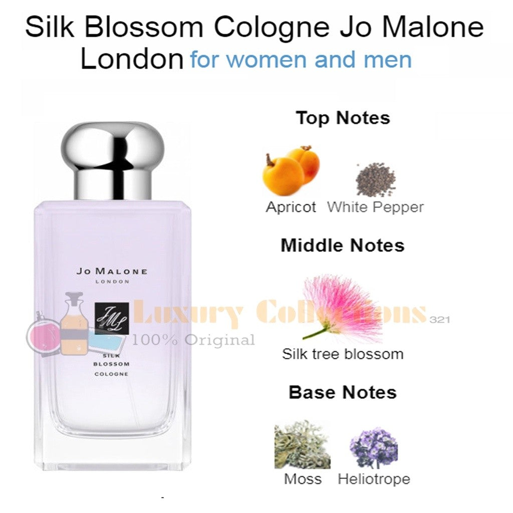 % Jo Malone London Osmanthus / Silk Blossom / Yuja / Waterlily Cologne 100ml for Men & Women