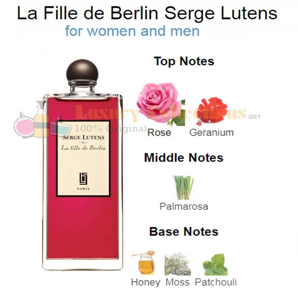 Ori Serge Lutens Feminite du Bois / L'orpheline / Nuit de Cellophane / La Fille de Berlin Eau de Parfum 100ml