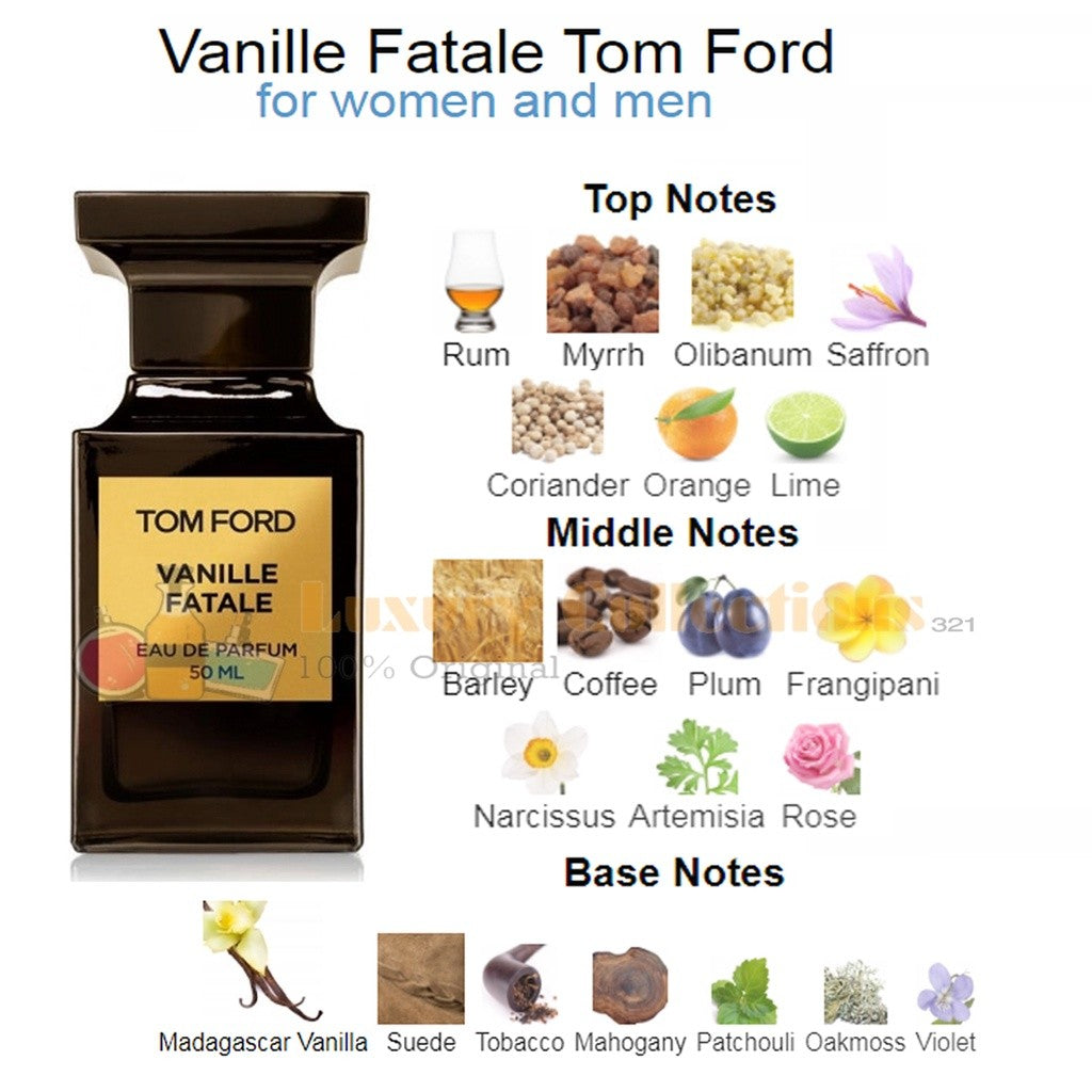 Tom Ford Tuscan Leather / Cafe Rose / Vanille Fatale / White Suede (Brown box) / Noir de Noir EDP 100ml