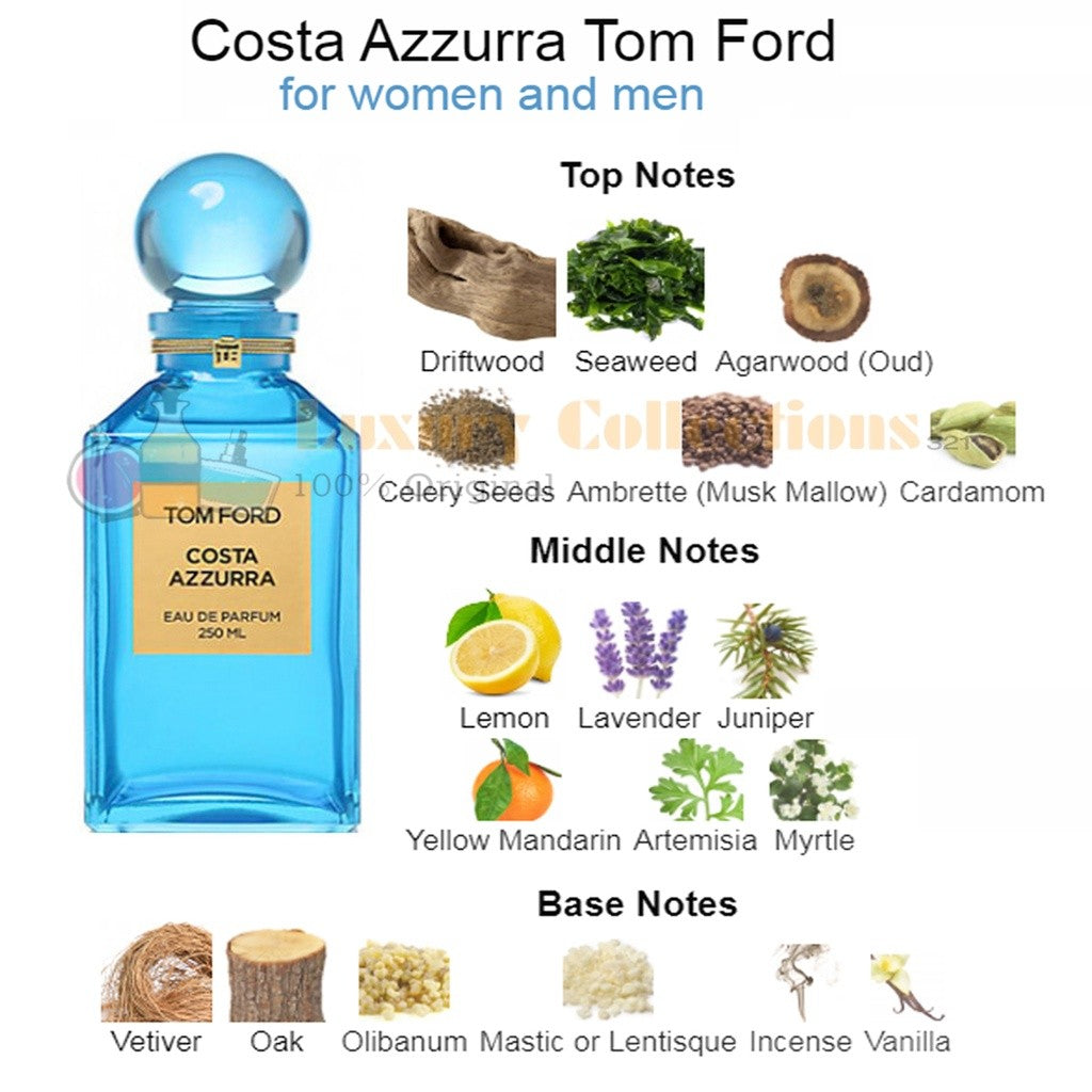 % Tom Ford Costa Azzurra / Mandarino di Amalfi Acqua / Neroli Portofino Acqua / Fleur de Portofino 100ml