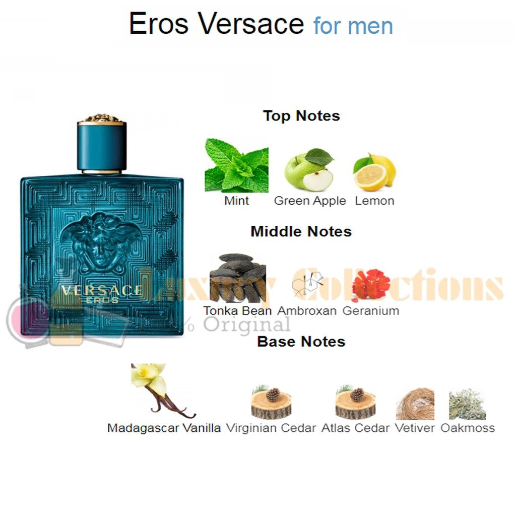 Combo 100ml 2Pcs ( Verssce Eros EDT + Eros Flame EDP ) Perfume For Men
