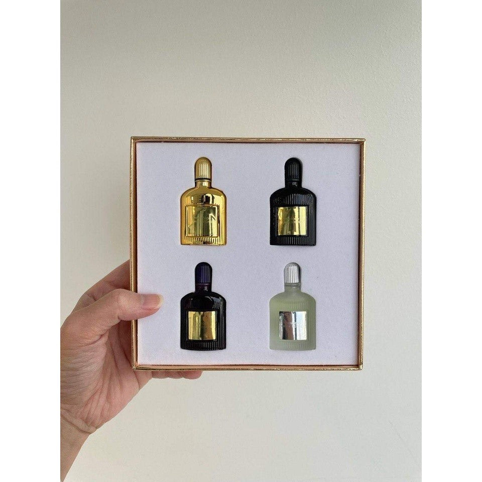 Original Branded - TF_ Square Gold Box 4in1 (4x4ml) perfume Gift Set men & Women
