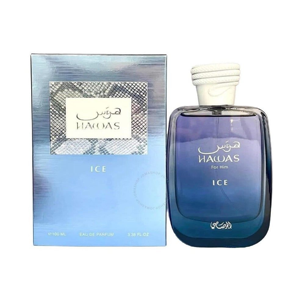 Original Hawas Edition Ice/Fire/Black/Kobra/Malibu/London/Verde/Elixir/Tropical/Atlantis/Diva/Eclat 100ml By Rasasi