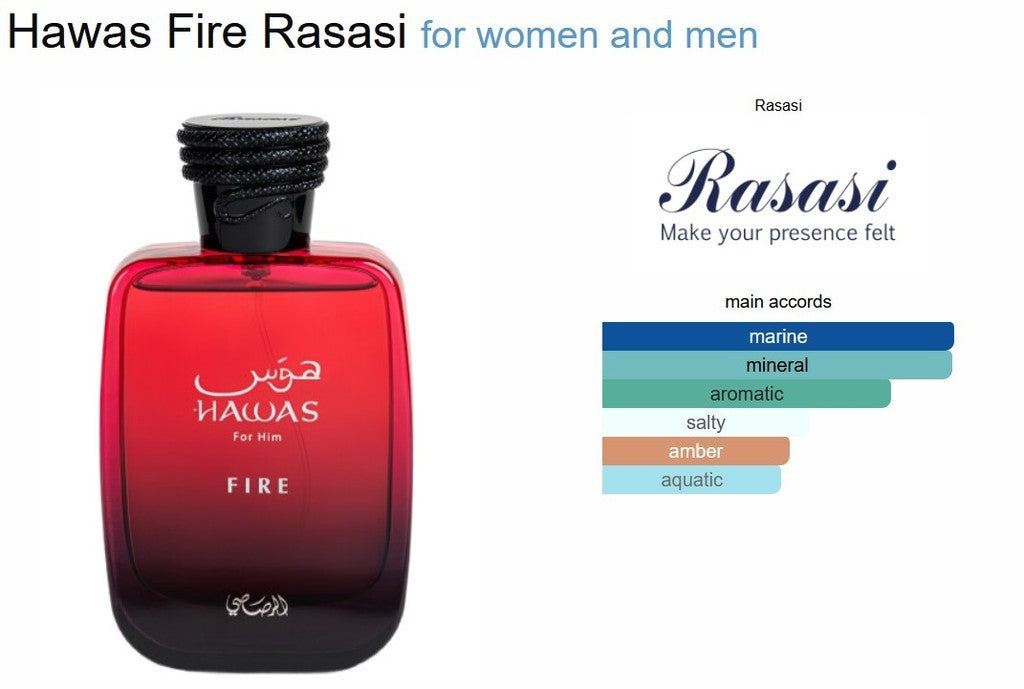 Original Hawas Edition Ice/Fire/Black/Kobra/Malibu/London/Verde/Elixir/Tropical/Atlantis/Diva/Eclat 100ml By Rasasi